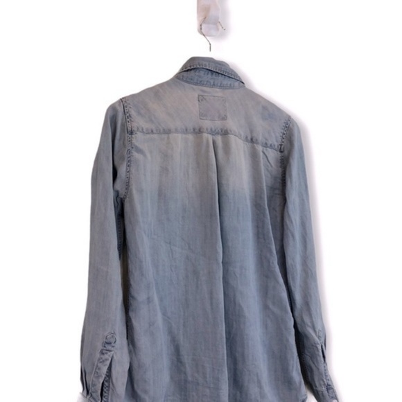 Rails Blue Chambray Rayon Button Down Top - Picture 5 of 8